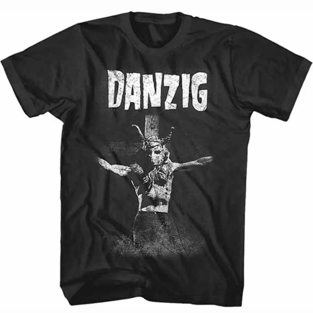 Danzig Skullman Cross 2XL Black & White Shirt